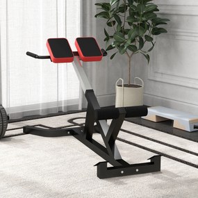 SPORTNOW Banca pentru Hiperextensii, Scaun Roman cu Inaltime Reglabila pentru Spate, Tors, Brate, Negru