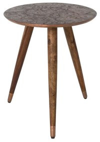 Măsuță auxiliară Dutchbone Bast, ⌀ 40 cm, arămiu