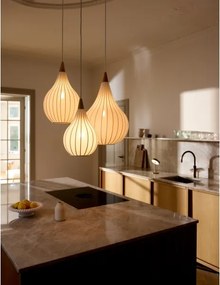 Halo Design 746262 - Pendul pe cablu DROPS 1xE27/40W/230V Ø 30 cm alb/stejar