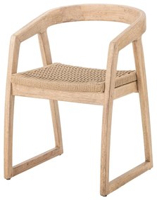 Scaun de dining în culoare naturală din lemn de arbore de cauciuc Serrone – Bloomingville