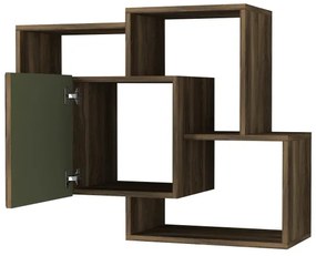 Etajeră de perete ARCO 73x79,2 cm maro/verde