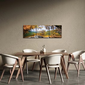 Tablou - Cascada Huay Mae Khamin, Thailanda (cu ceas) (90x30 cm)
