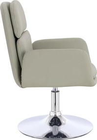 HR480N Scaun Culoarea Inului Piele Ecologica Premium Soft cu Bază Cromata