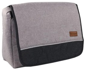 Geanta bebe NOVOKIDS™ Maraya PRO Care atasabila la carucior, Maner detasabil, Capacitate mare , dimensiuni 40X35X12 cm, Gri cu Maron