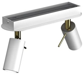 Spot PRESTON 2xGU10/40W/230V alb/aurie