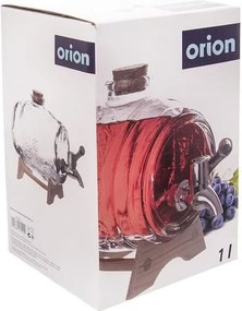 Orion Butoiaş din sticlă cu robinet şi suport, 1 L