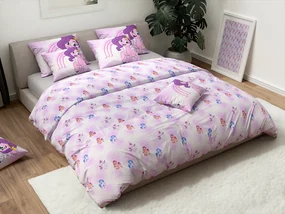 Lenjerie de pat din bumbac MY LITTLE PONY STARS alb pentru copii Dimensiune lenjerie de pat: 60 x 70 cm | 140 x 200 cm