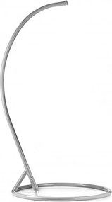 Scaun suspendat gri KOKON cu suport, perna alb-gri