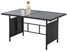 Juskys Set de ratan Turin - negru
