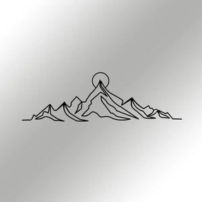 Decorațiune de perete 119,5x37 cm metal munți