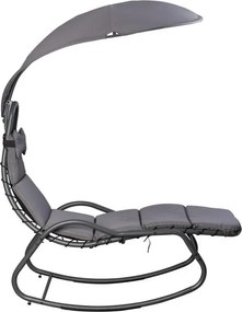 Șezlong relaxant de grădină / balansoar Avenberg SIENA - gri