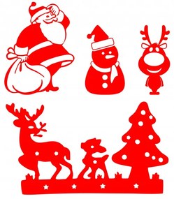Sticker decorativ Set Figurine Craciun 1