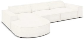 Colțar bej cu tapițerie bouclé (pe partea stângă) Jodie – Micadoni Home