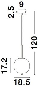 Lustra, Pendul modern Lato negru 18,5cm