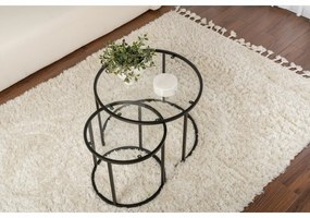 Set de măsuțe de cafea Aurum Black 60 cm, 2buc.