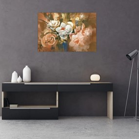 Tablou -Buchet de flori pictat (90x60 cm)