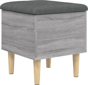 vidaXL Bancă de depozitare, gri sonoma, 42x42x46 cm, lemn prelucrat