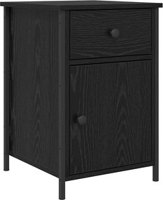 vidaXL Dulap de noapte Stejar Negru 40 x 42 x 60 cm Lemn compozit