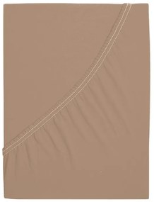 Cearsaf tip jersey pentru patut EXCLUSIVE 60x120 cm maro deschis