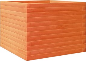 vidaXL Jardinieră grădină, maro ceruit, 60x60x45,5 cm, lemn masiv pin