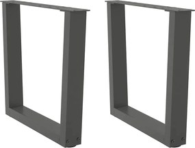vidaXL Picioare pentru măsuță de cafea în formă de V, 2 buc., antracit, 50x(42-43,3) cm, oțel