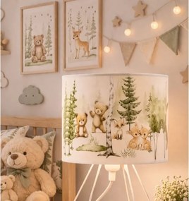 Lampă de masă pentru copii KIDS ROOM 1xE27/60W/230V, Ø 18 cm, cu animale