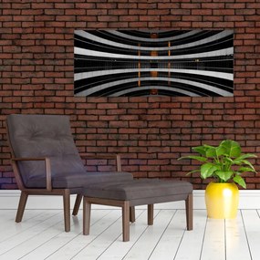 Tablou abstract - clădire (120x50 cm)