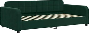 vidaXL Cadru de pat, verde închis, 100x200 cm, catifea