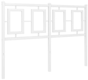 374321 vidaXL Tăblie de pat metalică, alb, 120 cm