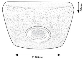 Rabalux - Plafonieră LED RGB dimmabilă cu difuzor, 18W/230V + telecomandă