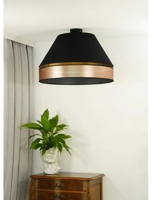 Lustră aplicată COPPER Duolla SHINY 1xE27/15W/230V d. 60 cm negru/cupru