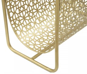 Suport pentru reviste auriu din metal, 37x22x44,5 cm, Glam Mauro Ferretti