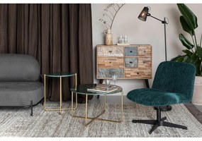 Masă auxiliară din blat de marmură White Lbale Timpa, verde