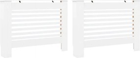 vidaXL Măști de calorifer, 2 buc., alb, 112 x 19 x 81,5 cm, MDF