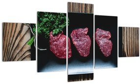 Tablou cu carne pe farfurie (125x70 cm), în 40 de alte dimensiuni noi