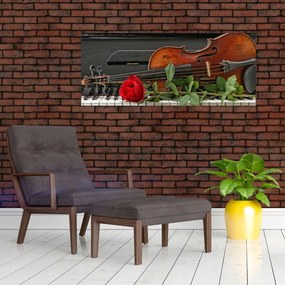 Tablou- Amintire de muzicean (120x50 cm)