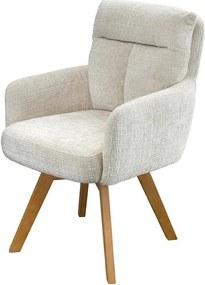 Set de 2 scaune pivotante picioare din lemn Big George sampanie