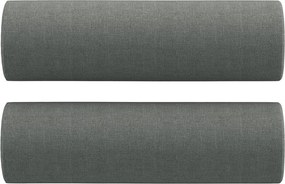 vidaXL Perne decorative, 2 buc., gri închis, Ø15x50 cm, textil