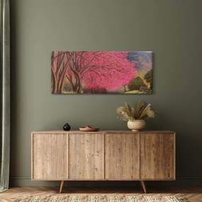 Tablou cu copaci înfloriți (120x50 cm)