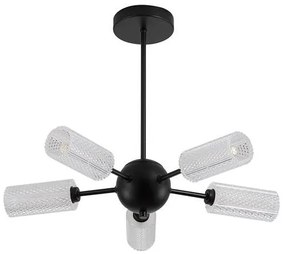 Candelabru cu 5 brate metal negru Cosmic