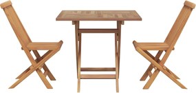 vidaXL Set de masă pentru grădină 3 pcs Maro Lemn Solid de Acacia