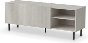 Comoda TV PAXOS RTV-1, casmir/negru, PAL laminat/otel, 150x40x54 cm