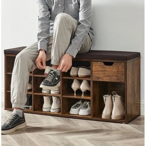 Pantofar VOREN, maro/negru