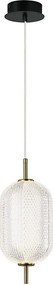 Lustră suspendată pe cablu PELLUCID LED/11W/230V auriu/transparent