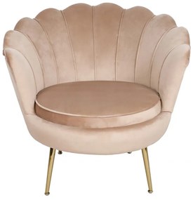 Fotoliu Camellia 1 velvet bej Blu28/auriu