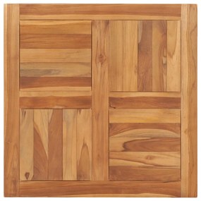 48989 vidaXL Blat de masă, 70 x 70 x 2,5 cm, lemn masiv de tec