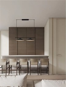 Lustra moderna suspendata LED Lui, negru