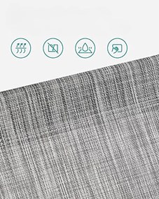 Sezlong rabatabil gri deschis DESCANSO cu parasolar