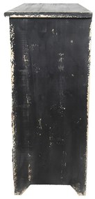 Comoda neagra, din lemn, 16 sertare, aspect vintage, Tiroir