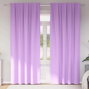 vidaXL Perdele cu perdele 2 pcs Violet 225 x 140 cm Poliester